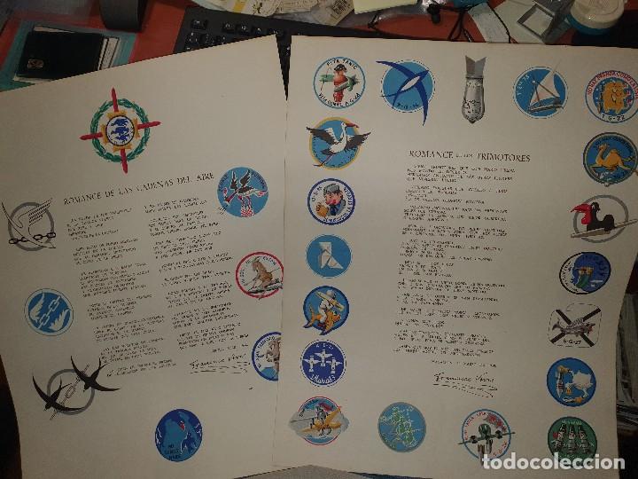 Militaria: Carteles con romances del aviador militar francisco vives 50 x 39 cm.