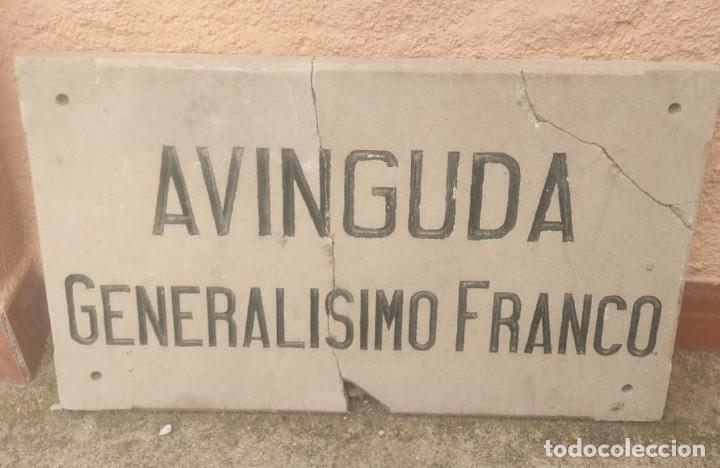 Militaria: PLACA CALLEJERO FRANQUISTA ESCRITA EN CATAL&Aacute;N