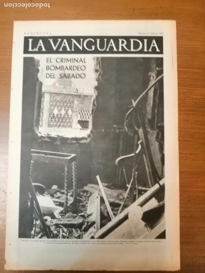 Militaria: BARCELONA,- LA VANGUARDIA- 16 DE FEBRERO 1937, VER FOTOS