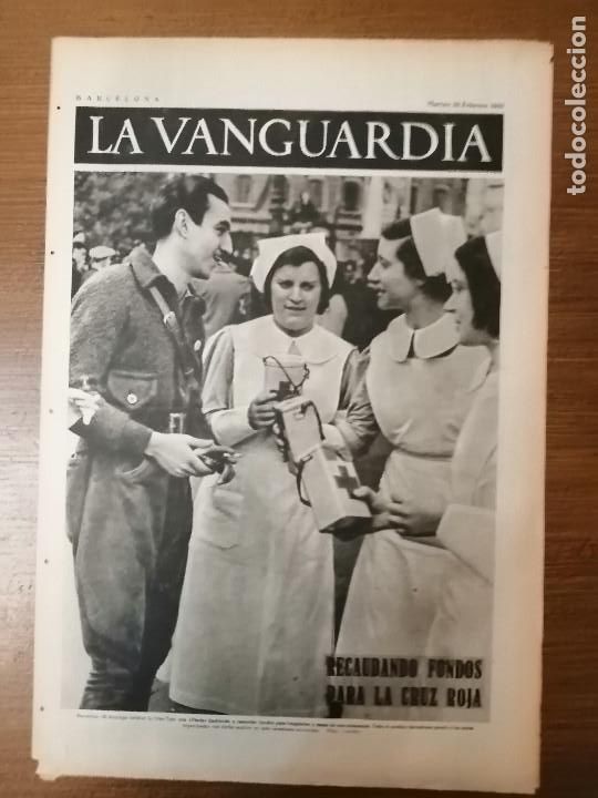 Militaria: BARCELONA,- LA VANGUARDIA- 23 DE FEBRERO 1937, VER FOTOS