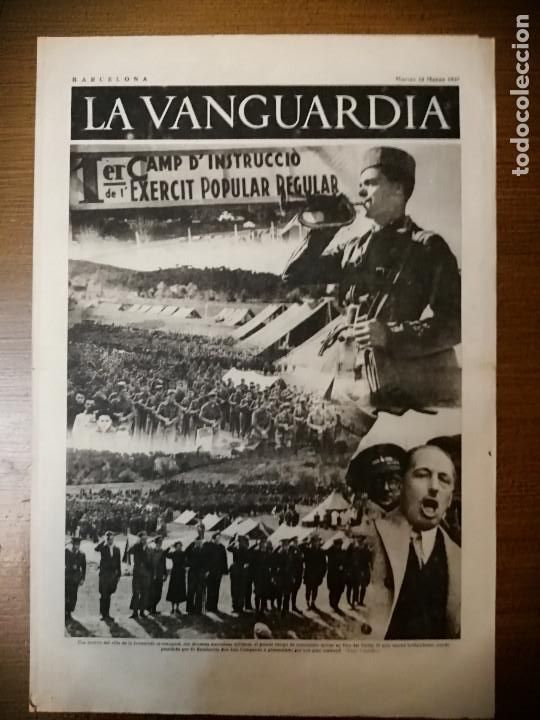 Militaria: BARCELONA,- LA VANGUARDIA- 23 DE MARZO 1937, VER FOTOS