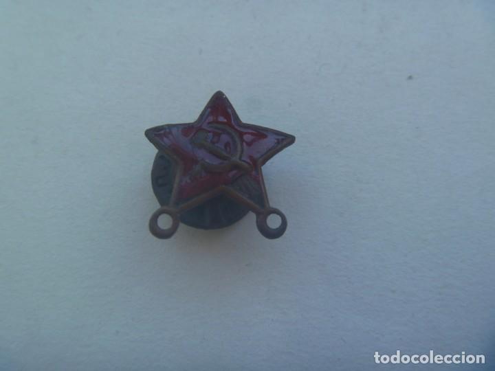Militaria: GUERRA CIVIL O MUNDIAL : EMBLEMA COMUNISTA ESTRELLA ROJA - HOZ Y MARTILLO
