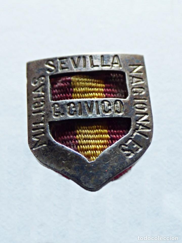 Militaria: EMBLEMA GUARDIA C&Iacute;VICO DE LA MILICIA NACIONAL DE SEVILLA