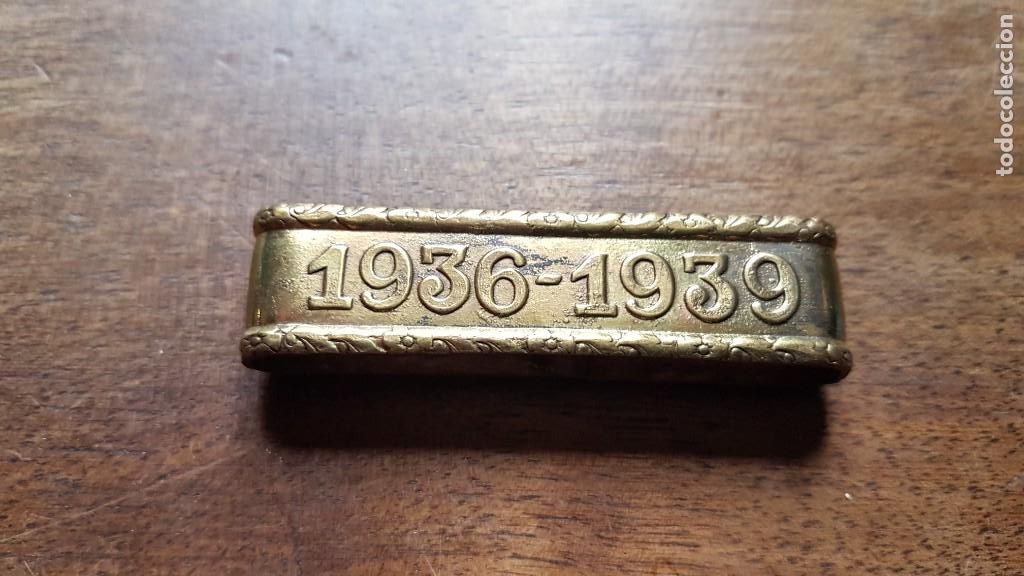 Militaria: Cinta pasador de la banda de la Victoria Guerra civil