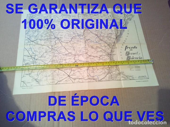 Militaria: FRENTE DE TERUEL Y VALENCIA MAPA GUERRA CIVIL AUTENTICO DE EPOCA C11