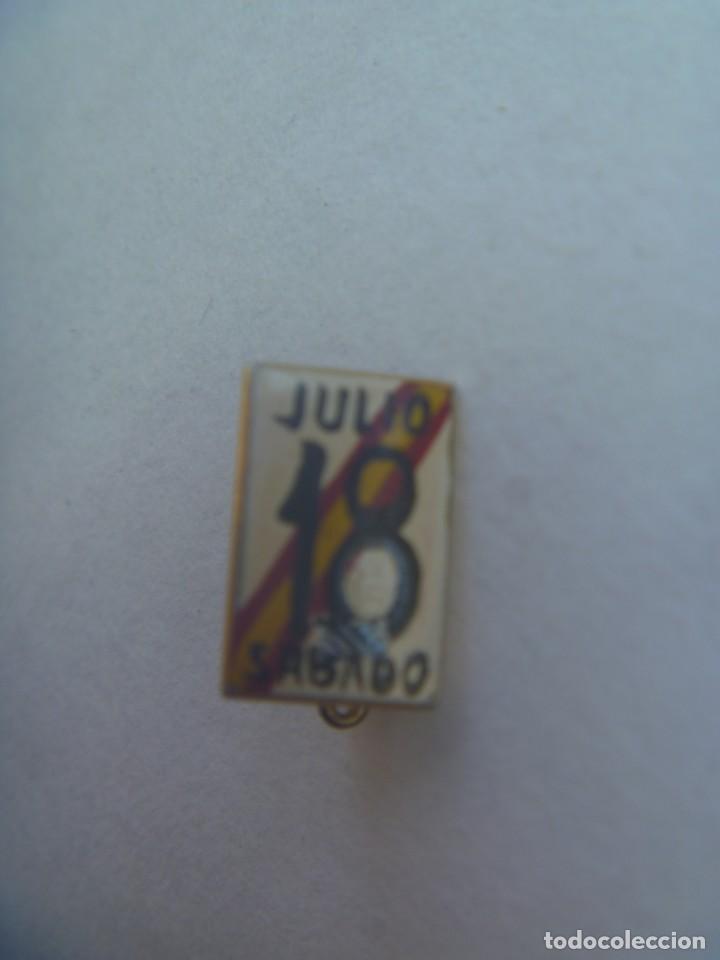 Militaria: GUERRA CIVIL : PEQUE&Ntilde;O BROCHE CONMEMORATIVO DEL ALZAMIENTO, 18 JULIO
