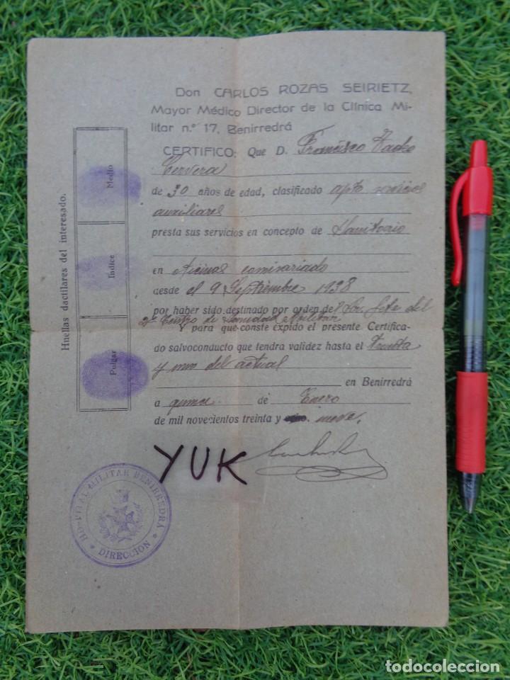 Militaria: SALVOCONDUCTO MULTIPLE EN VALENCIA PARA FEBRERO Y MARZO DE 1939 - GUERRA CIVIL