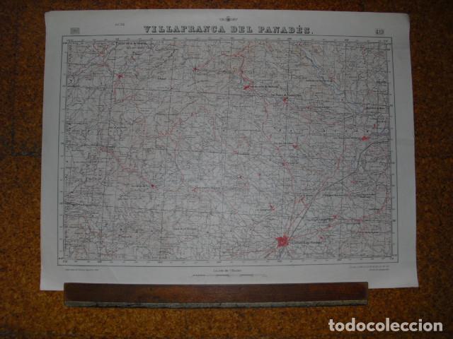 Militaria: 1938 GUERRA CIVIL MAPA DE VILLAFRANCA DEL PANADES AVIACION MILITAR DEL EJERCITO NACIONAL