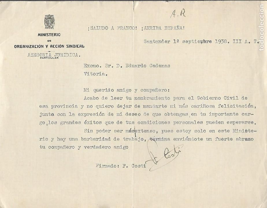 Militaria: SANTANDER, ORGANIZACION Y ACCION SIN A GOBERNADOR CIVIL ALAVA,- EDUARDO CARDENAS- A&Ntilde;O 1938, VER FOTO