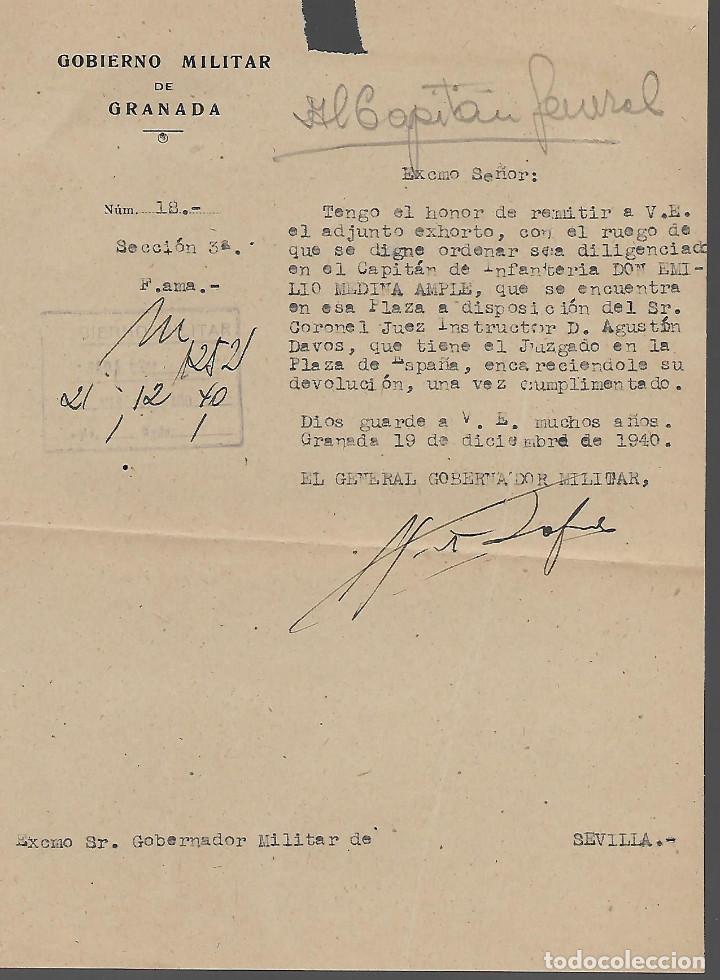 Militaria: GRANADA, EXHORTO, CAPITAN INFANTERIA..- VER FOTO