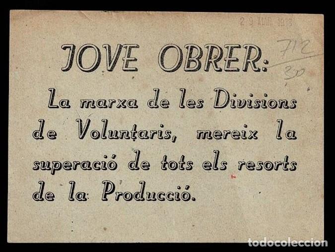 Militaria: L34-13-35 Guerra Civil Octavilla de les DIVISIONS DE VOLUNTARIS Tama&ntilde;o 16. x 12 cm.