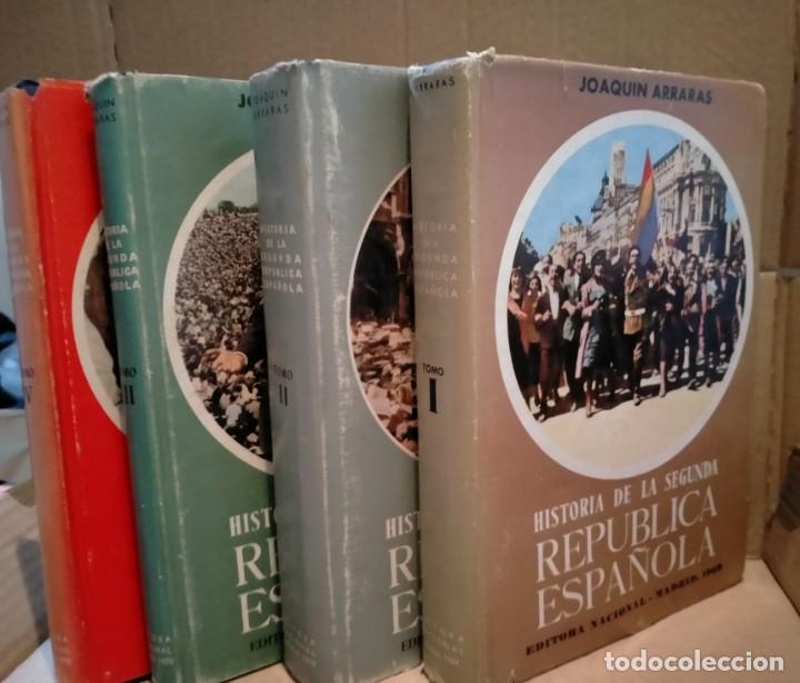 Militaria: JOAQU&Iacute;N ARRARAS. HISTORIA DE LA SEGUNDA REP&Uacute;BLICA ESPA&Ntilde;OLA (4 TOMOS) .EDITORIAL NACIONAL