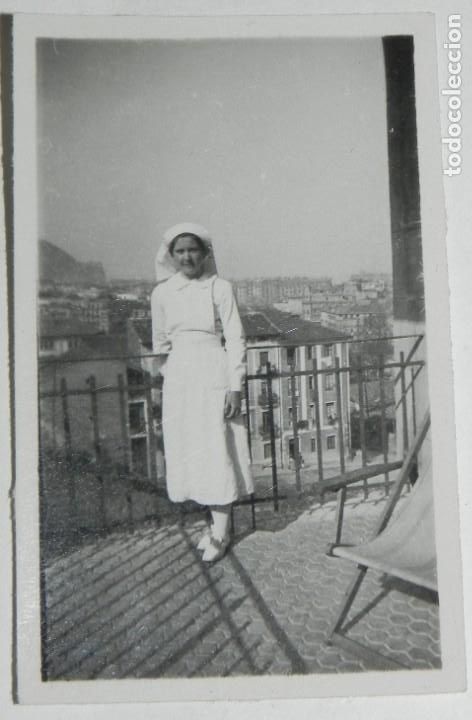 Militaria: ANTIGUA FOTOGRAFIA GUERRA CIVIL, HOSPITAL NACIONAL, ENFERMERAS, MIDE7 X 5 CMS.