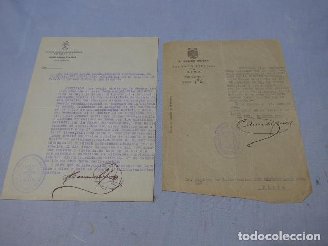 Military Antiques: Lote 2 doc guerra civil. Milicia accion ciudadana de zaragoza para alferez provisional.
