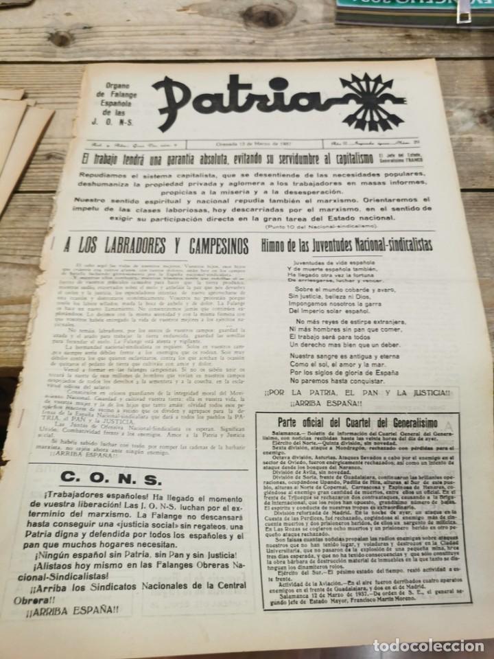 Military Antiques: PATRIA. &Oacute;RGANO DE FALANGE ESPA&Ntilde;OLA DE LAS J.O.N.S. N&ordm; 29. GRANADA 1937