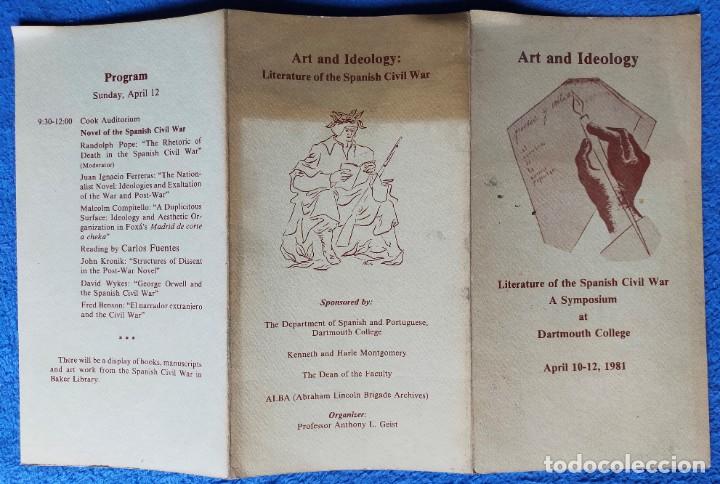 Military Antiques: Literature of the Spanish Civil War. Darmouth College. 1981. Alberti. Brigada Lincoln.