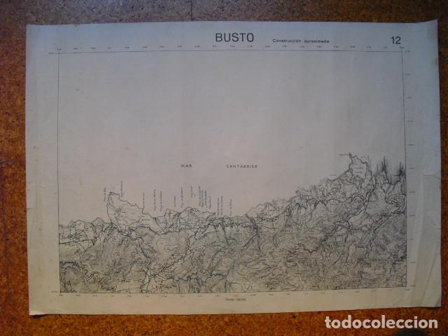 Militaria: GUERRA CIVIL MAPA DE BUSTO EJERCITO NACIONAL 1.50000