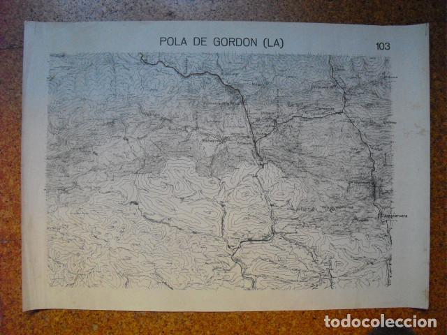 Military Antiques: GUERRA CIVIL MAPA DE LA POLA DE GORDON EJERCITO NACIONAL 1.50000