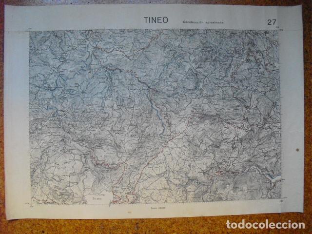 Militaria: GUERRA CIVIL MAPA DE TINEO EJERCITO NACIONAL 1.50000