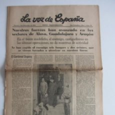 Militaria: LA VOZ DE ESPAÑA. SAN SEBASTIÁN 4-12-1936 GUERRA CIVIL. SIGÜENZA, POZUELO, BATALLA MADRID. CARLISMO