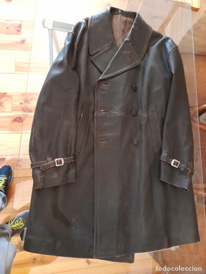 Military Antiques: Abrigo de cuero largo de la guerra civil