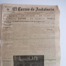 Militaria: EL CORREO DE ANDALUCIA. SEVILLA 18 DICIEMBRE 1936. GUERRA CIVIL. CORIA DEL RIO. BOADILLA DEL MONTE.