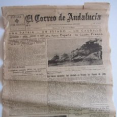 Militaria: EL CORREO DE ANDALUCIA. SEVILLA 27 DICIEMBRE 1936. GUERRA CIVIL. ELOSU VIZCAYA, SIGÜENZA, DEFECTO
