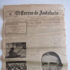 Militaria: EL CORREO DE ANDALUCIA. SEVILLA 30 DICIEMBRE 1936. GUERRA CIVIL. VILLA DEL RIO, BELCHITE, ALGABEÑO. Lote 325018218