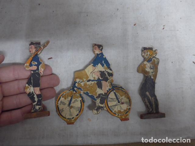Militaria: Lote 3 antiguos figuras de falange de juguete, originales, guerra civil.