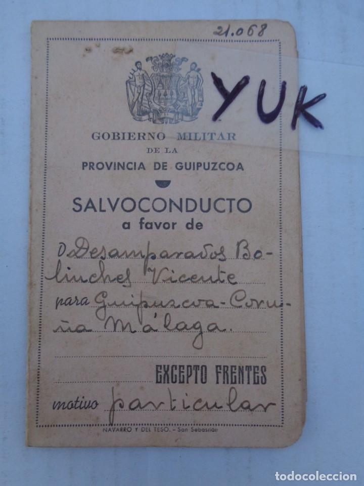 Military Antiques: SALVOCONDUCTO PROVINCIA DE GUIPUZCOA - CIUDAD RODRIGO 1937 GUERRA CIVIL