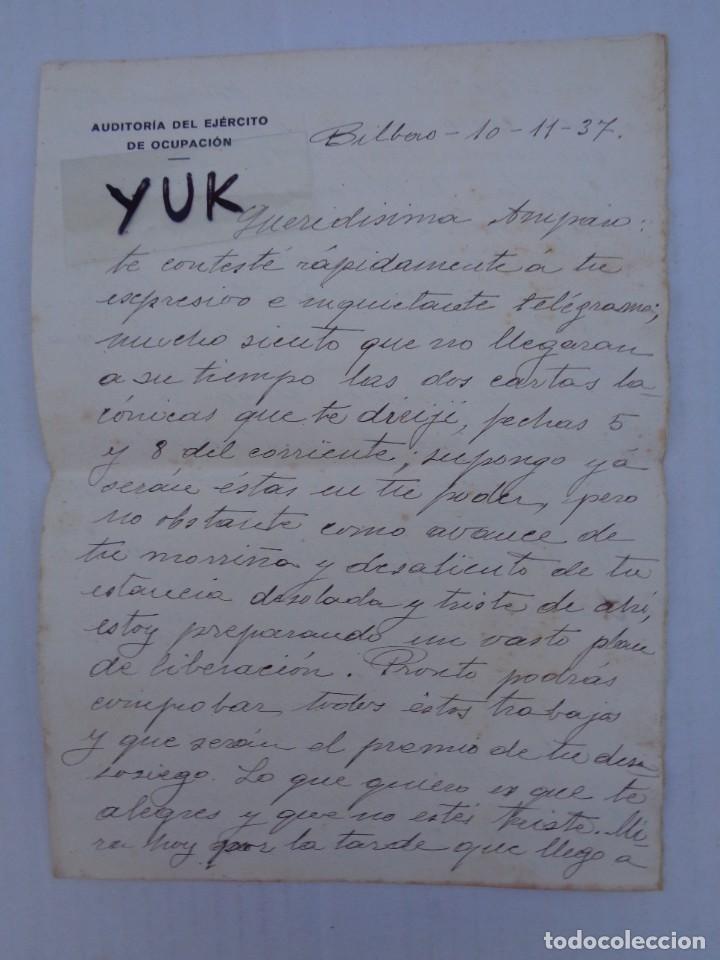 Military Antiques: CARTA DE VIAJE PARA ESCUCHAR A FRANCO EN PAMPLONA -AUDITORIA EJERCITO DE OCUPACION 1937 GUERRA CIVIL