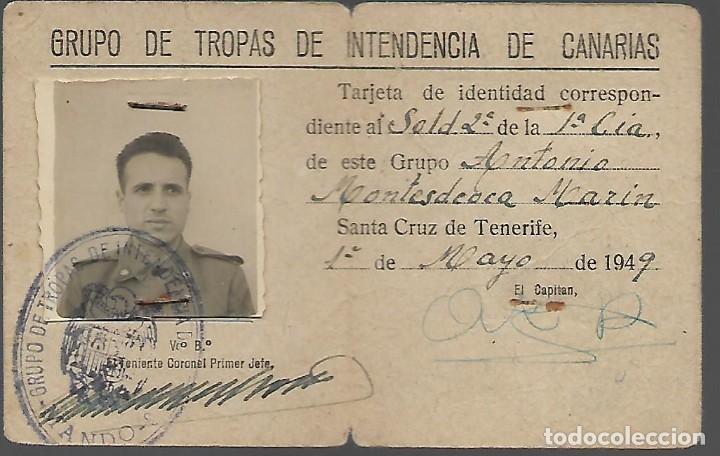 Military Antiques: CANARIAS,-SANTA CRUZ DE TENERIFE.- CARNET GRUPO DE INTENDENCIA, VER FOTOS