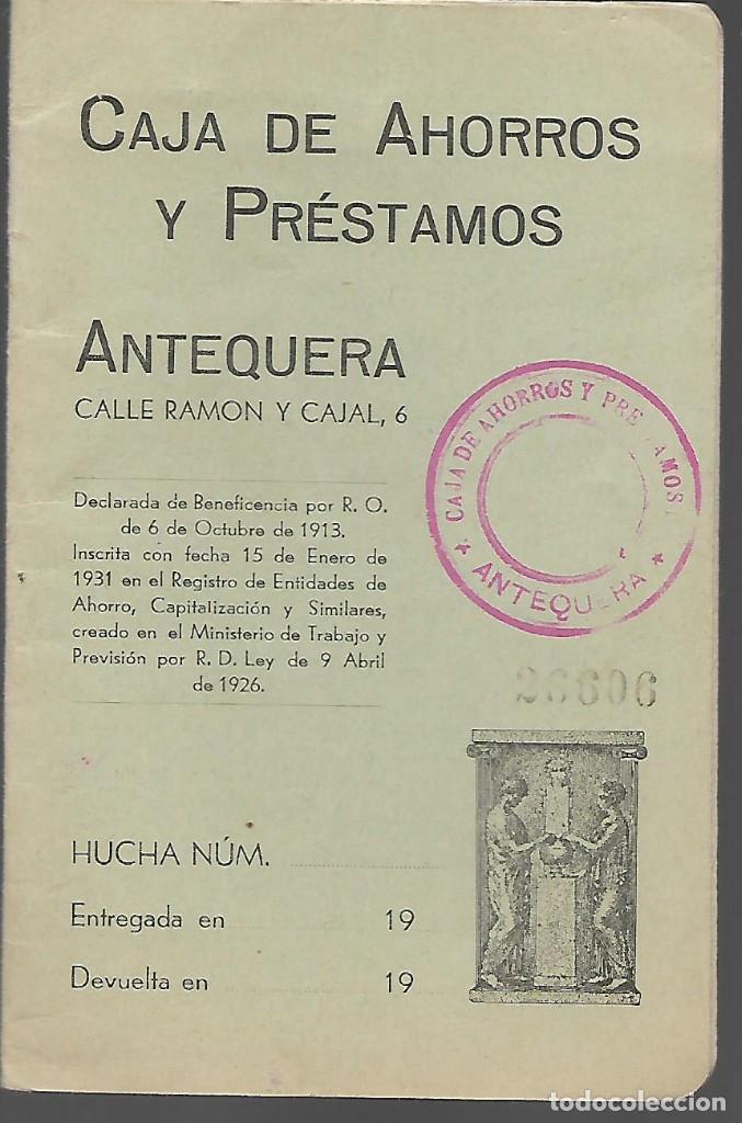 Militaria: ANTEQUERA, CAJA DE AHORROS Y PRESTAMOS.- CAJERO DE CAMPA&Ntilde;A BATALLON DE VOLUNTARIOS, ENERO 1937, VER