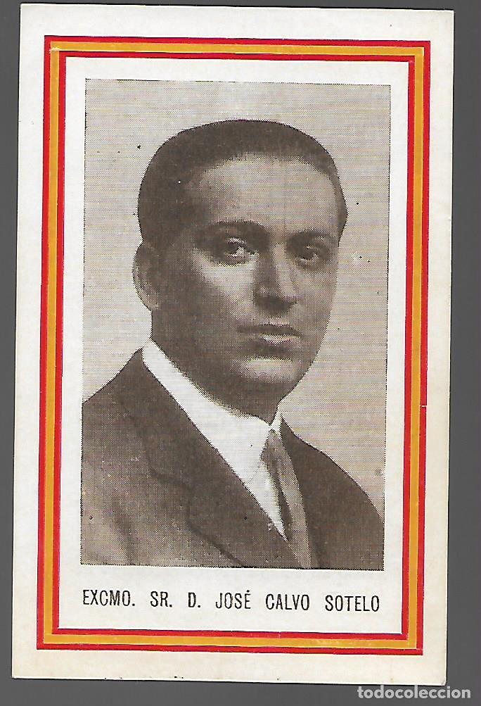 Militaria: ESQUELA.- D. JOSE CALVO SOTELO,- EX-MINISTRO DE HACIENDA- 13 JULIO 1936, .-VER FOTO