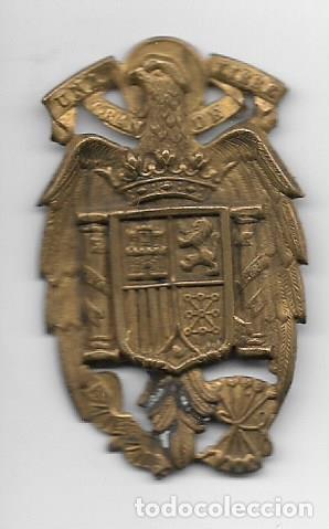 Military Antiques: EMBLEMA MILITAR, GRANDE-ESCUDO ESPA&Ntilde;A-. MIDE, 5 X 3 C. M. VER FOTOS