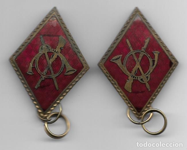 Militaria: ROMBOS MILITARES, PAREJA --. MIDE, 5 X 3,50 C.M. VER FOTOS