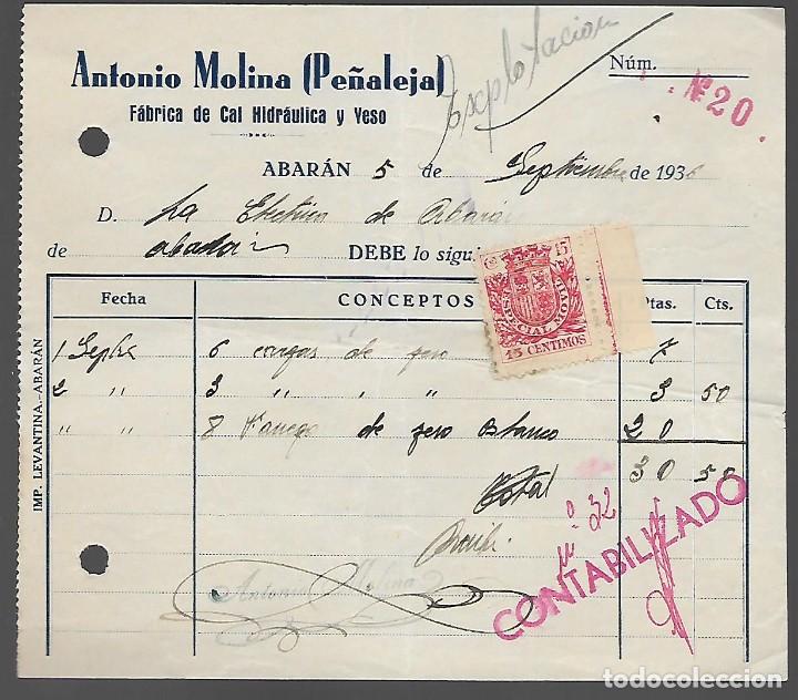 Militaria: ABARAN.- MURCIA--,FACTURA SEPTIEMBRE 1936, VER FOTO