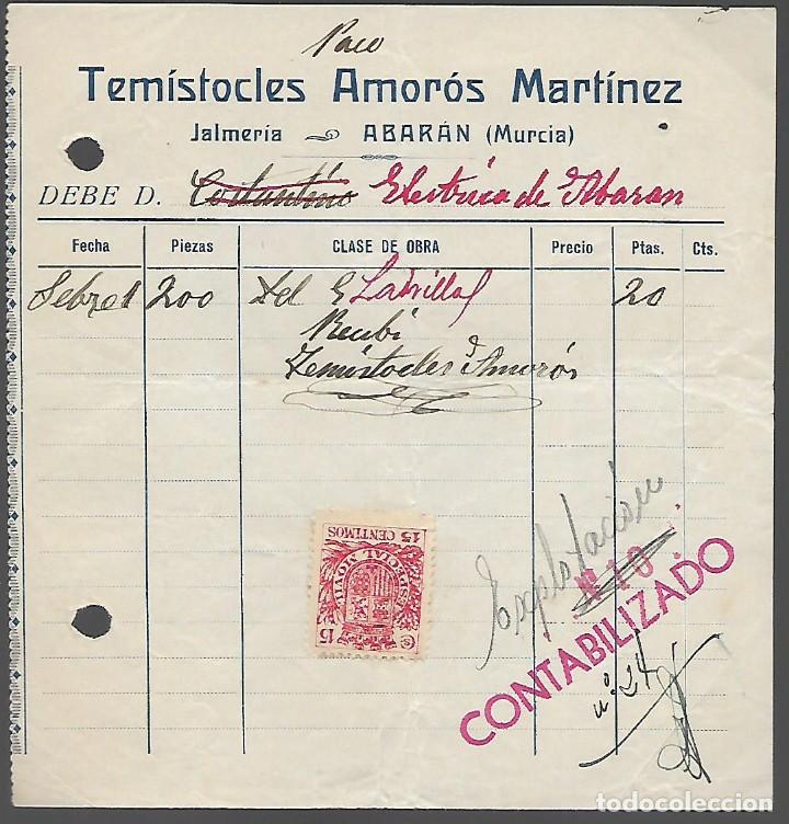 Militaria: ABARAN.- MURCIA--,FACTURA , VER FOTO