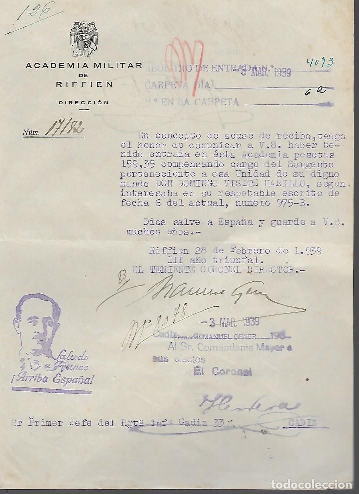 Militaria: RIFFIEN- ACADEMIA MILITAR.- A&Ntilde;O 1939. VER FOTO