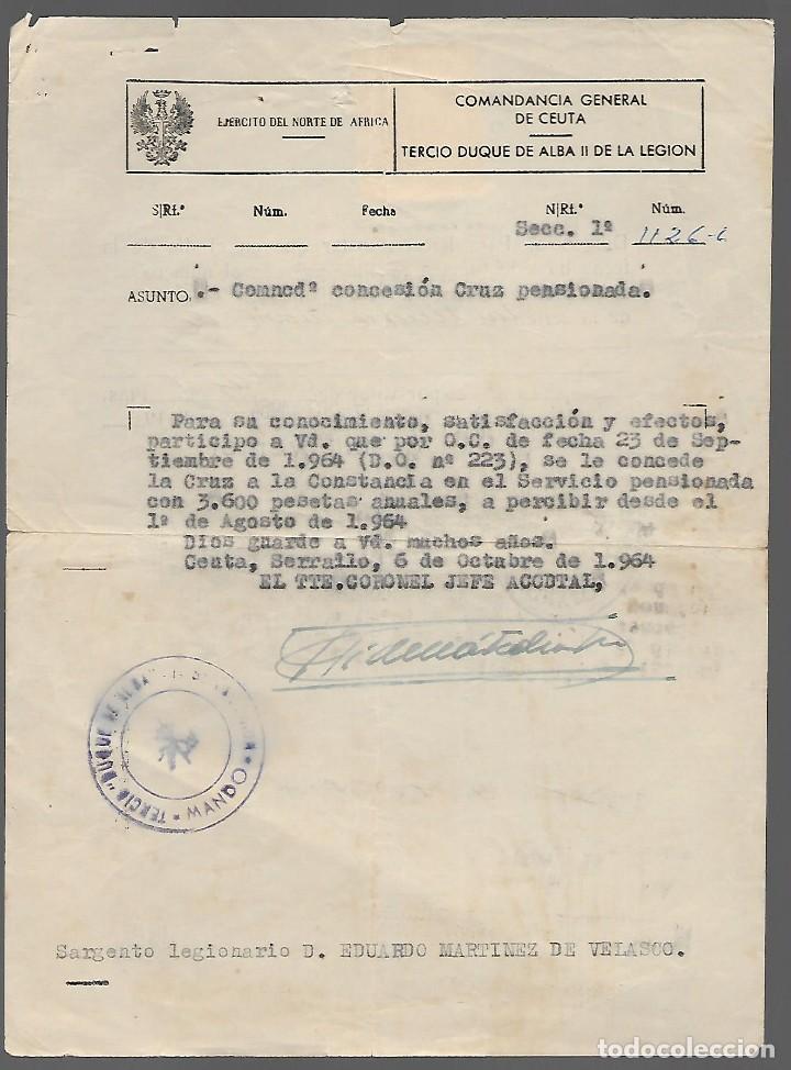 Military Antiques: CEUTA,-COMANDANCIA GRAL., TERCIO DUQUE DE ALBA. II DE LA LEGION- CRUZ DE LA CONSTANCIA- VER FOTOS