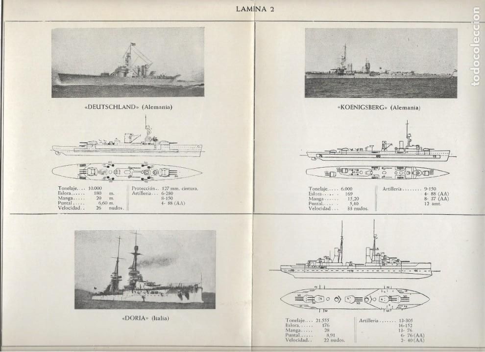Military Antiques: BARCOS,- LAMINA N&ordm; 2,- ALEMANIA-ITALIA--- MIDE: 34 X 25 C.M. VER FOTOS