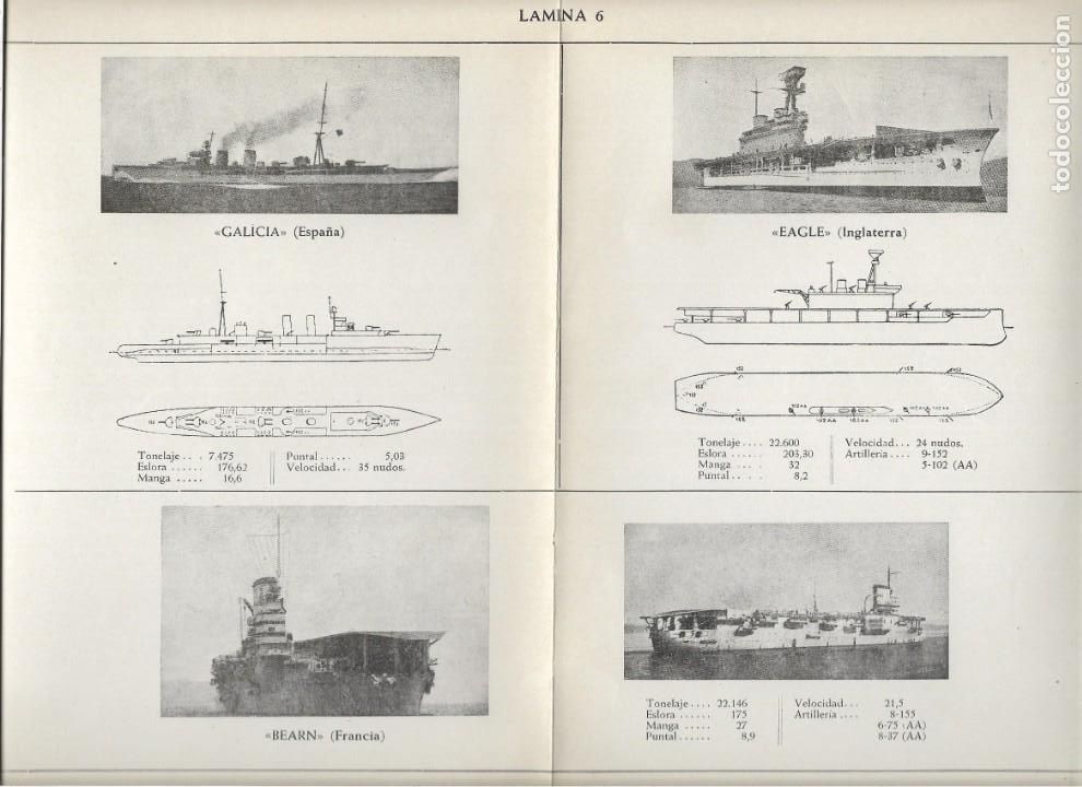 Military Antiques: BARCOS,- LAMINA N&ordm; 6 ,- INGLATERRA-ESPA&Ntilde;A-FRANCIA-- MIDE: 34 X 25 C.M. VER FOTOS