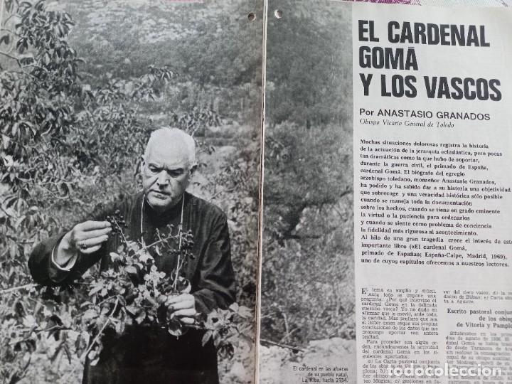 Military Antiques: CARDENAL GOMA Y LOS VASCOS EN LA GUERRA CIVIL. RECORTE 20 PAGS. HISTORIA Y VIDA MARZO. 1970
