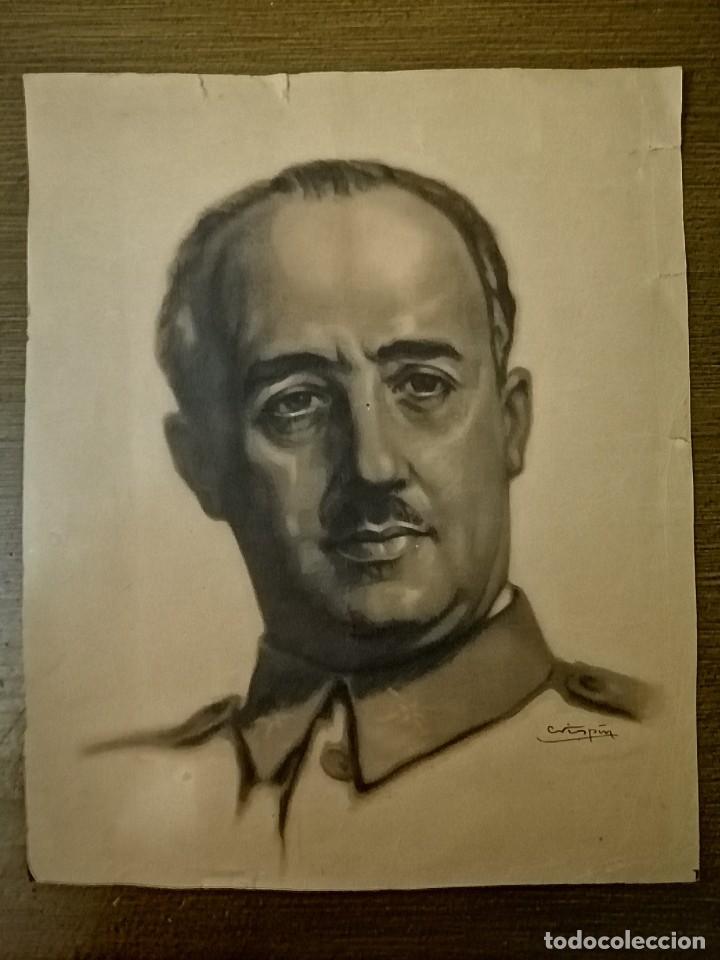 Militaria: CARTEL, FRANCO, MIDE: 37 X 30 C. M. VER FOTOS