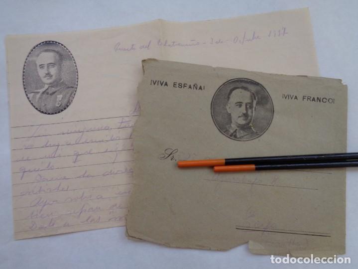 Militaria: GUERRA CIVIL : CARTA DE PUERTO CALATRAVE&Ntilde;O , ESPIEL ( CORDOBA ) A ECIJA. FOTO DE FRANCO . 1937