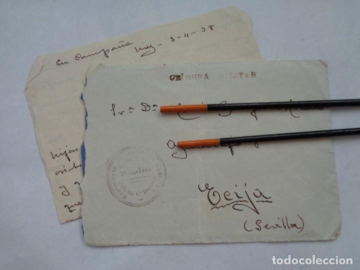 Militaria: GUERRA CIVIL : CARTA DESDE EL FRENTE ( ESTAFETA 39 , CORDOBA ) A ECIJA ALFEREZ RGTO. CADIZ . 1938