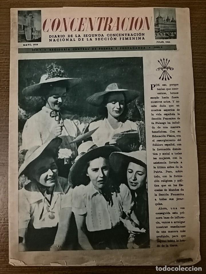 Militaria: DIARIO, CONCENTRACION, N&deg; 2, SECCION FEMENINA, VER FOTOS