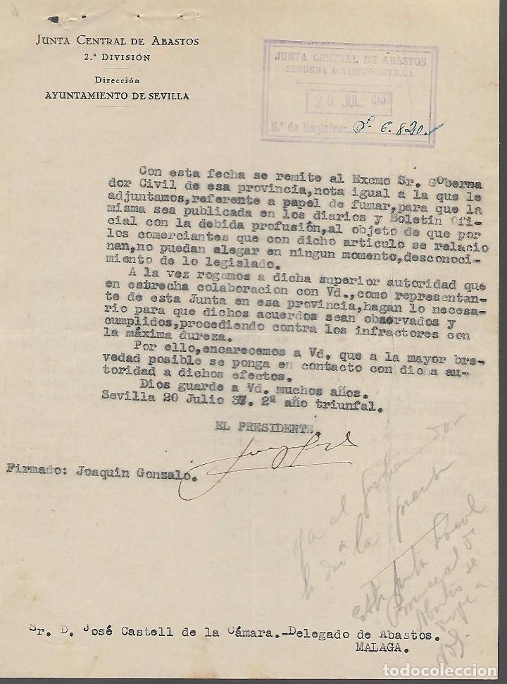 Militaria: SEVILLA- JUNTA CENTRAL DE ABASTOS.-VER FOTOS