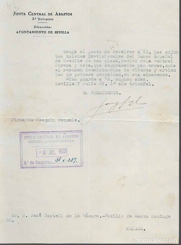 Militaria: SEVILLA- JUNTA CENTRAL DE ABASTOS.-VER FOTOS