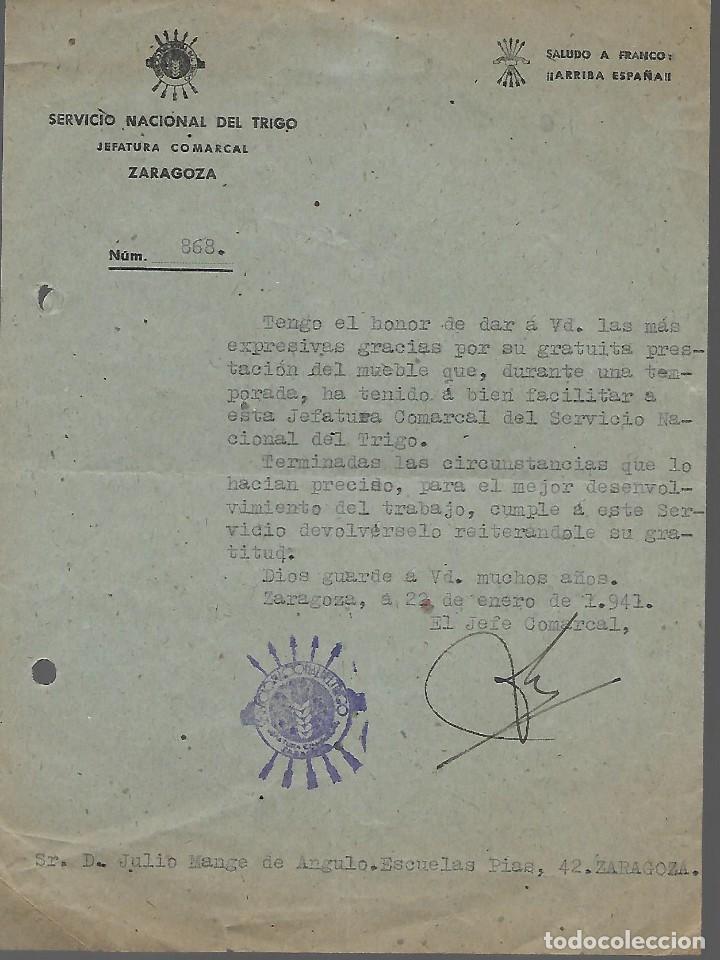 Militaria: ZARAGOZA.-SERVICIO NACIONAL DEL TRIGO-VER FOTO
